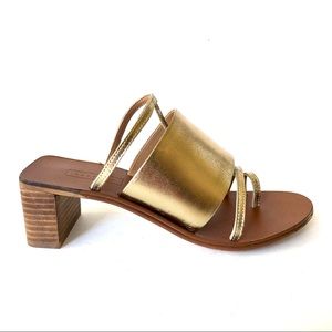TOPSHOP gold slides